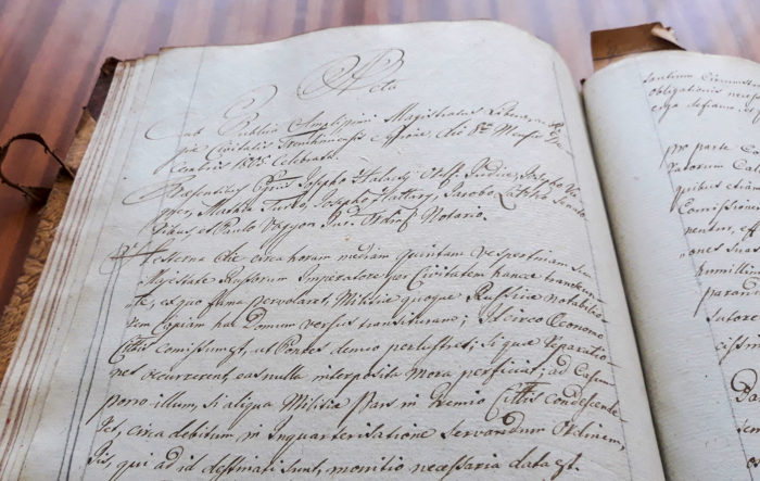 Záznam v Protokole mesta Trenčín o návšteve ruského cára