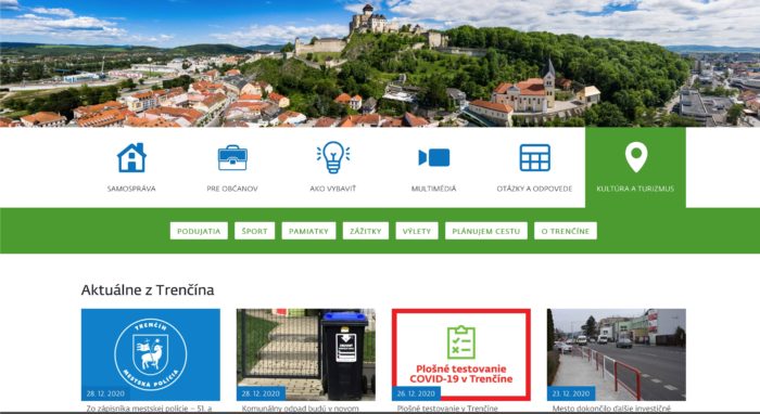 Trencin Ma Opat Najlepsiu Webstranku Mesto Trencin