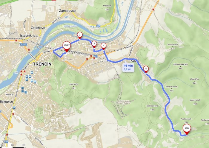 Trasa Linky č. 33 – Autobusová stanica – Považská-Kubcica,konečná (sezónna linka počas víkendov a sviatkov v termíne od 01.07. 2021 do 31.08.2021)