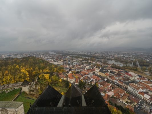 pohľad na Trenčín z Matúšovej veže