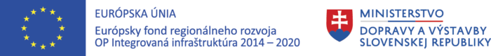 Logo EFRR OPII - Ministerstvo dopravy a výstavby SR