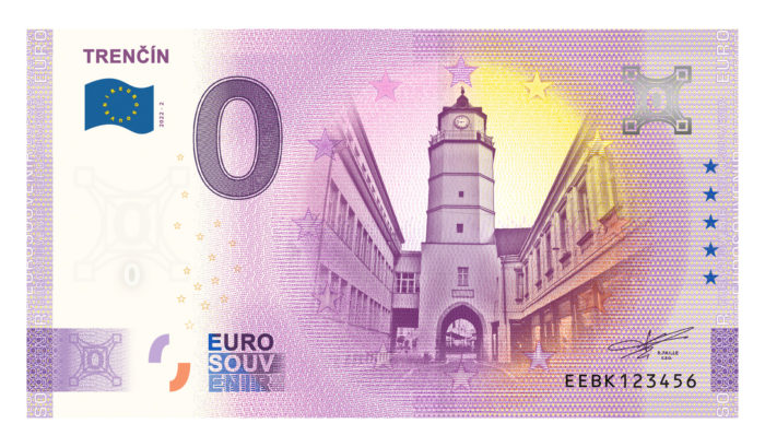 bankovka s mestskou vežou