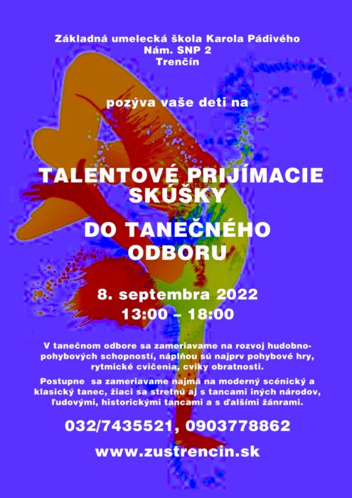 talentové skúšky ZUŠ