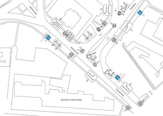 Rozmarínová ulica počas prác na Palackého