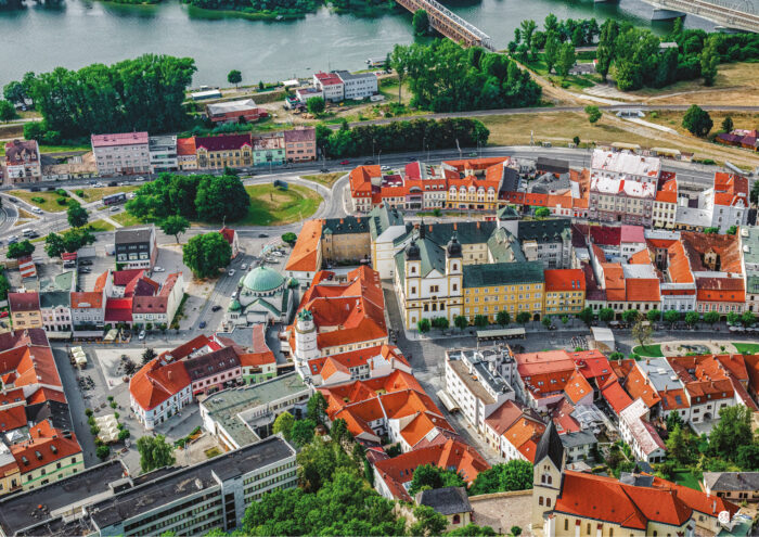 Trenčín z lietadla
