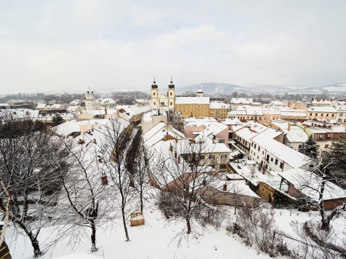 zasnežený Trenčín