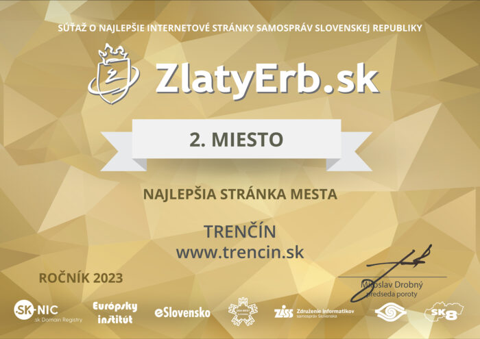 diplom-Zlaty_Erb_2023-Mesto Trenčín