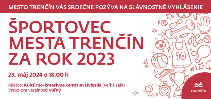Športovec mesta Trenčín 2023 pozvánka