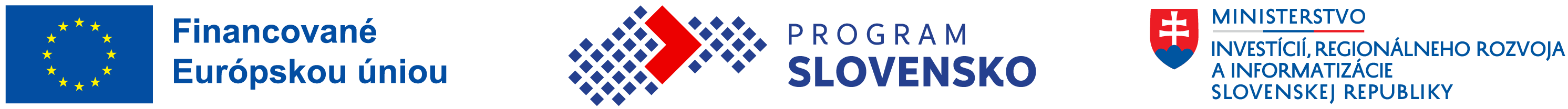 logá Európskej únie, Programu Slovensko a Ministerstva investícií, regionálneho rozvoja a informatizácie