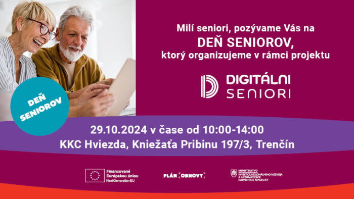 pozvánka na roadshow Digitálni seniori