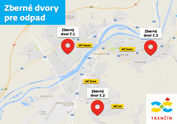 Mapa zberných dvorov