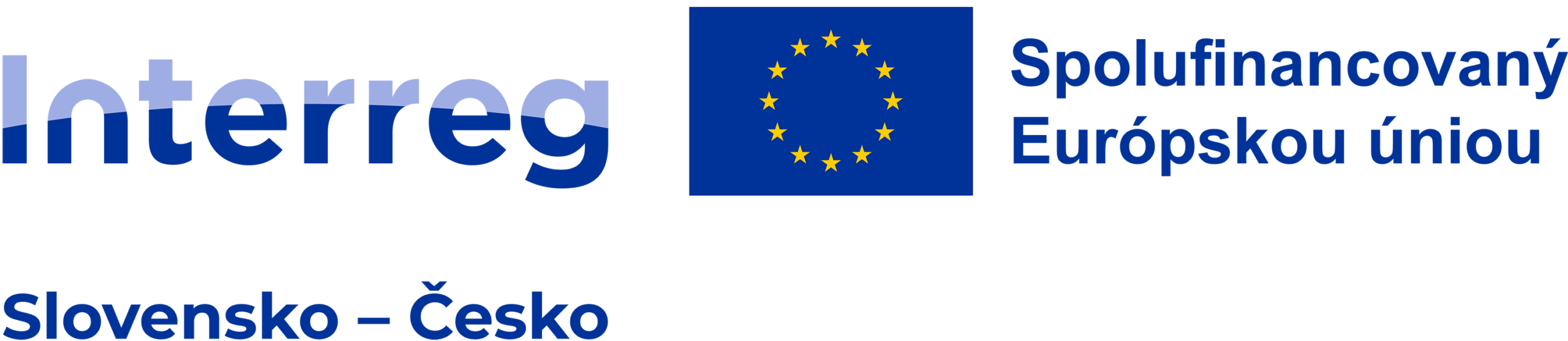 Logo Intereg Slovensko - Česko, Spolufinancovaný európskou úniou